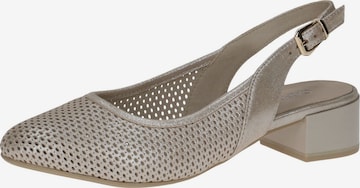 CAPRICE Slingpumps in Grau: Vorderseite