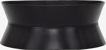 Haute Cuir - Cinturón 'Sablier Corset Belt' en negro: frente