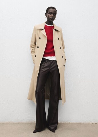 MANGO Flared Pants 'Connie' in Brown