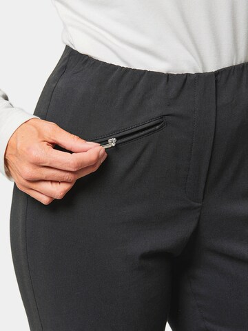 Goldner Slimfit Hose 'Louisa' in Schwarz