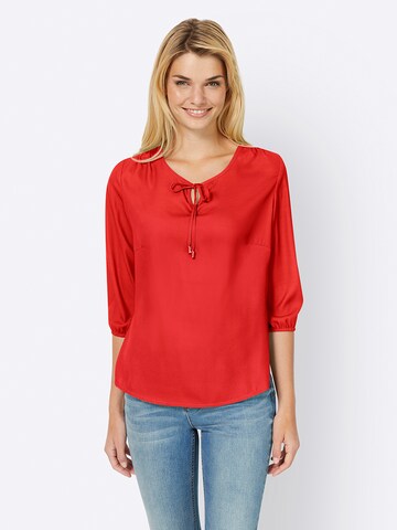 Camicia da donna di heine in rosso: frontale