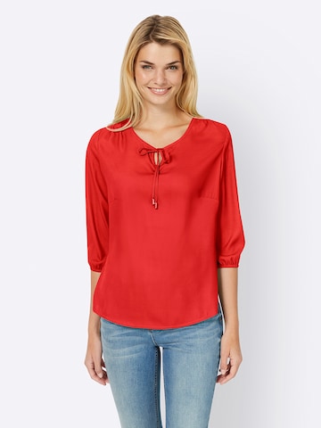 heine Blouse in Rood: voorkant