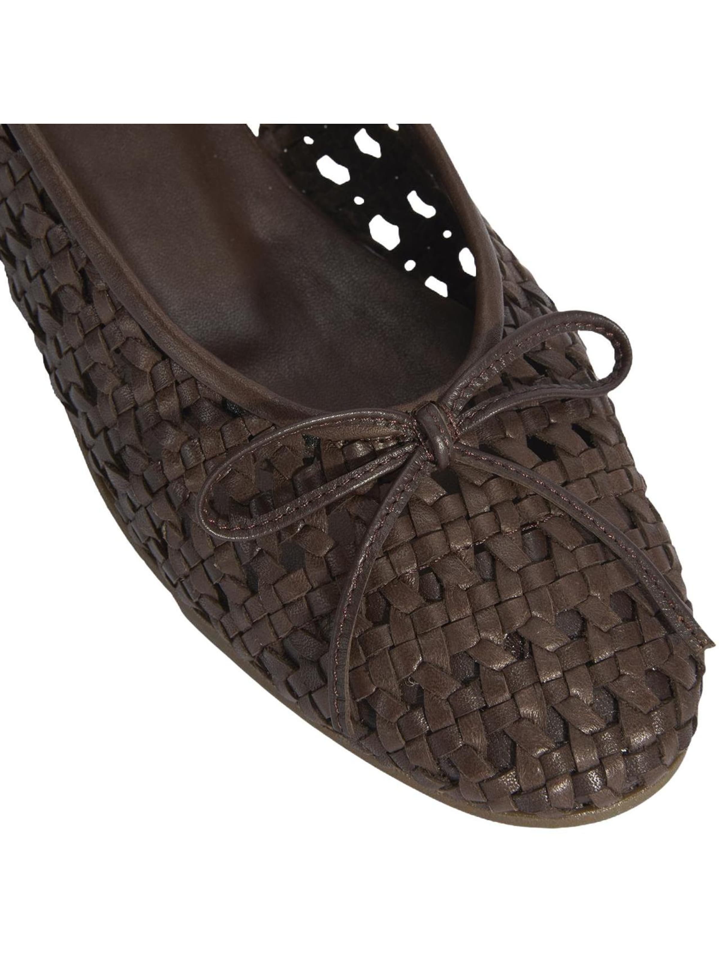 Desa Ballet Flats 'Ballettschuhe' in Brown