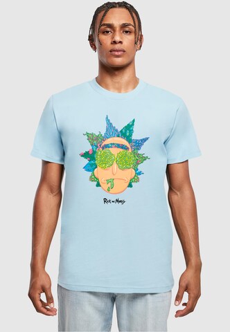 Merchcode Shirt 'Rick and Morty - Eyes' in Blue: front