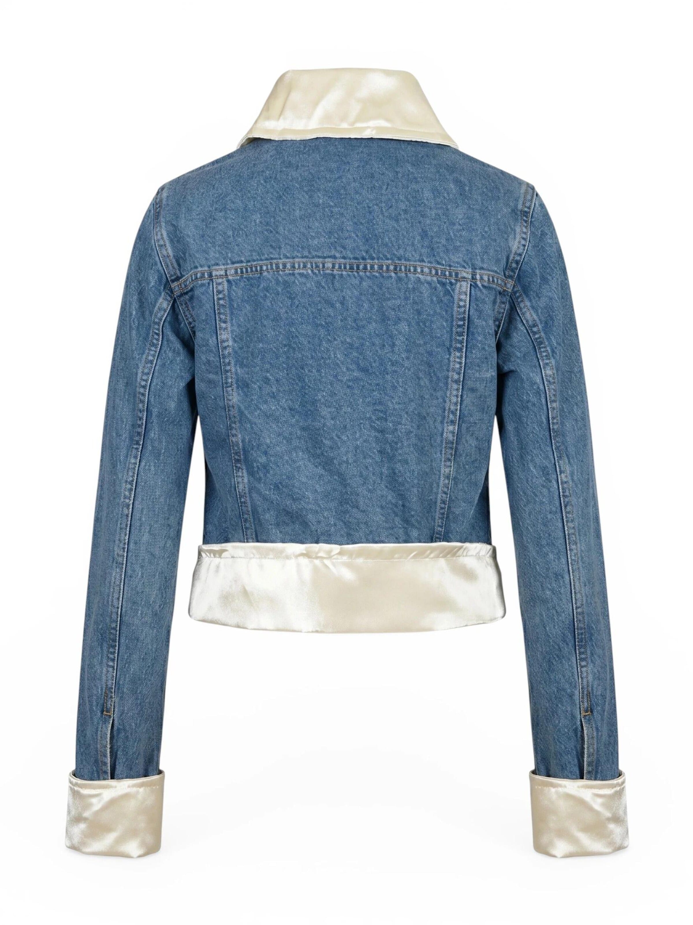 Fenice Übergangsjacke 'Denim Velvet Fusion'‌‌‌‌‌‌ in Beige