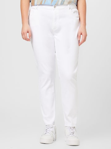 ONLY Carmakoma Slim fit Jeans 'WILLY' in White: front