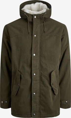 Parka d’hiver 'State' Jack & Jones Plus en vert : devant