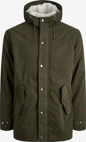 Jack & Jones Plus - Parka de inverno 'State' em verde: frente