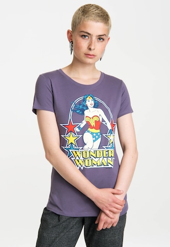 LOGOSHIRT T-Shirt 'Wonder Woman' in Lila: predná strana