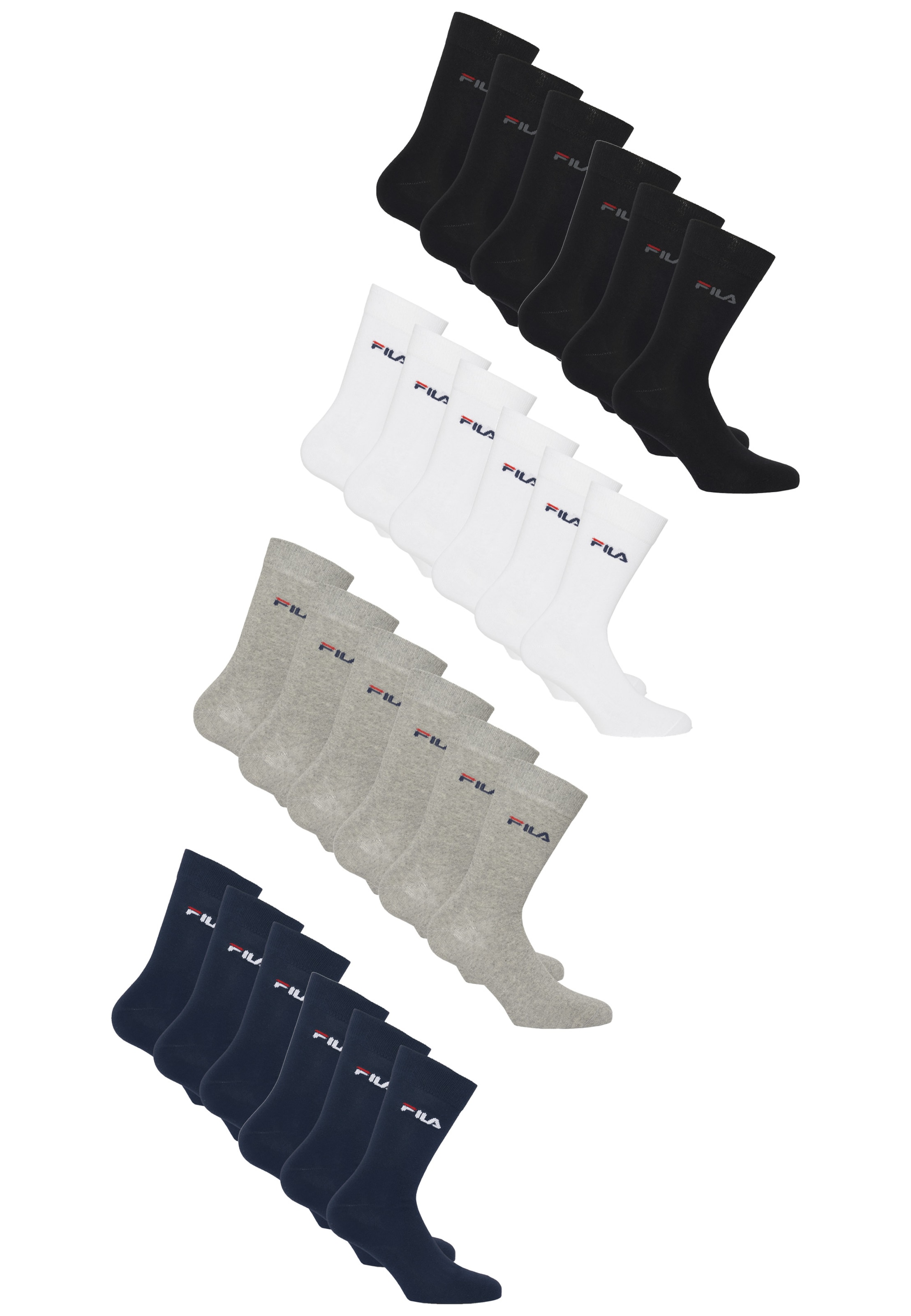 FILA Socken 24er Pack in Grau: Vorderseite