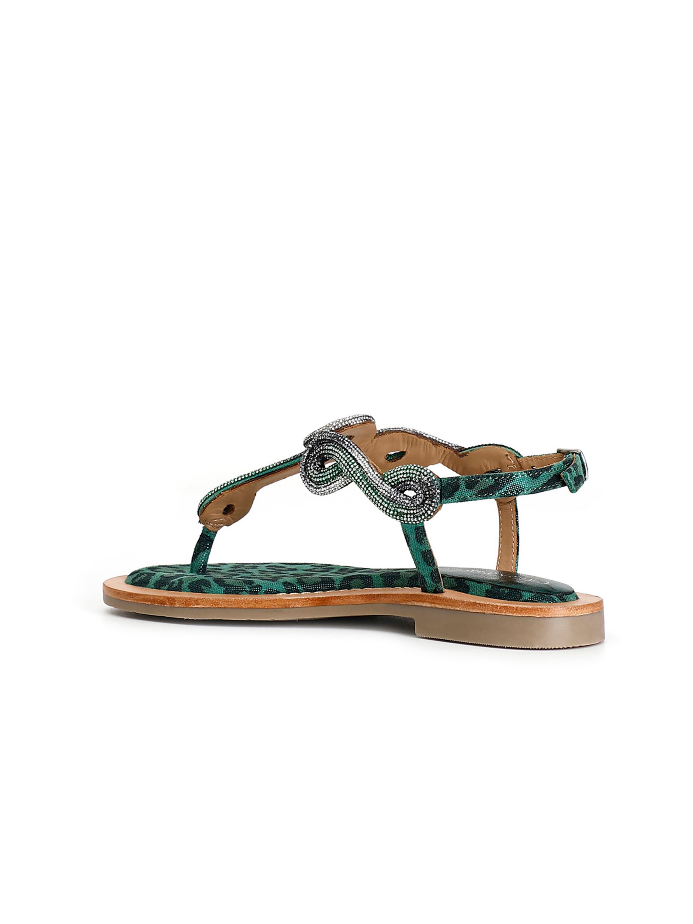 CAFè NOIR Sandalen met riem in Groen