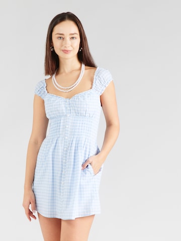 HOLLISTER Blousejurk in Blauw: voorkant