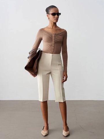 Slimfit Pantaloni con piega frontale di Dilvin in beige: frontale