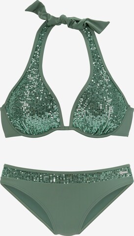 BRUNO BANANI Bikini in Green: front