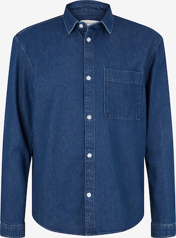 Chemise TOM TAILOR DENIM en bleu : devant