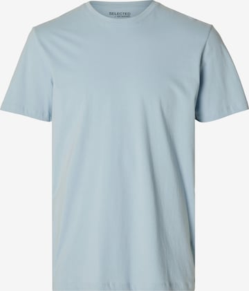 T-Shirt 'ASPEN' SELECTED HOMME en bleu : devant