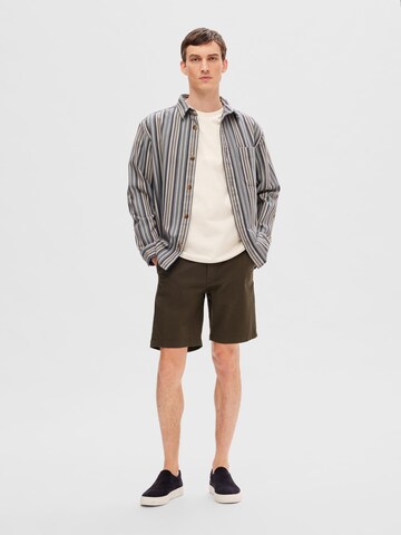 SELECTED Slim fit Trousers 'SLHMiles' in Green