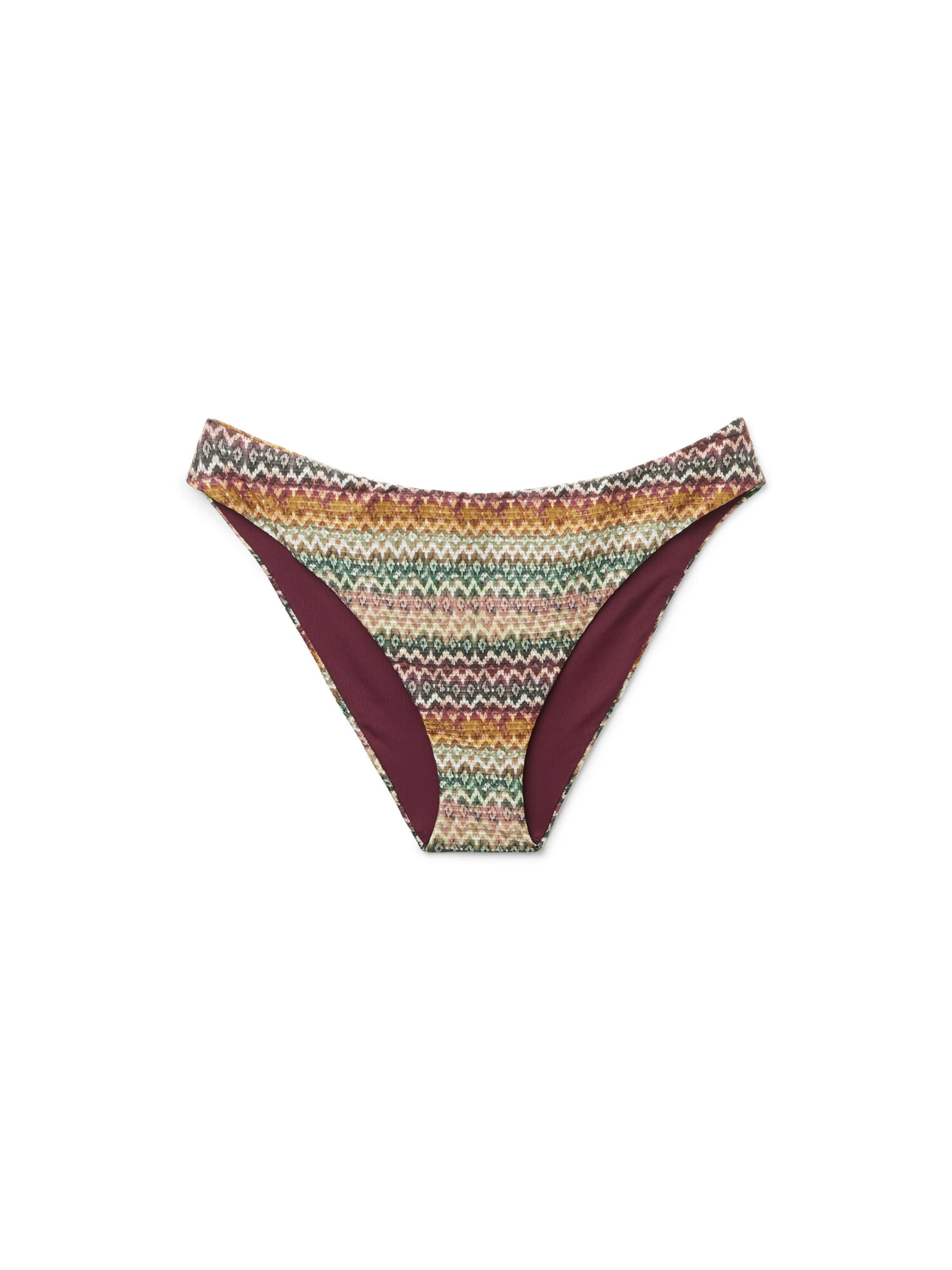 CALZEDONIA Bikinihose 'Elegant Ethnic' in Grün: Vorderseite