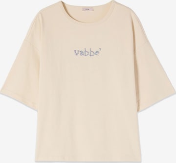 Maglietta di oltre in beige: frontale