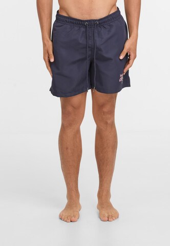 Regular Shorts de bain 'With Love' Lost Youth en bleu