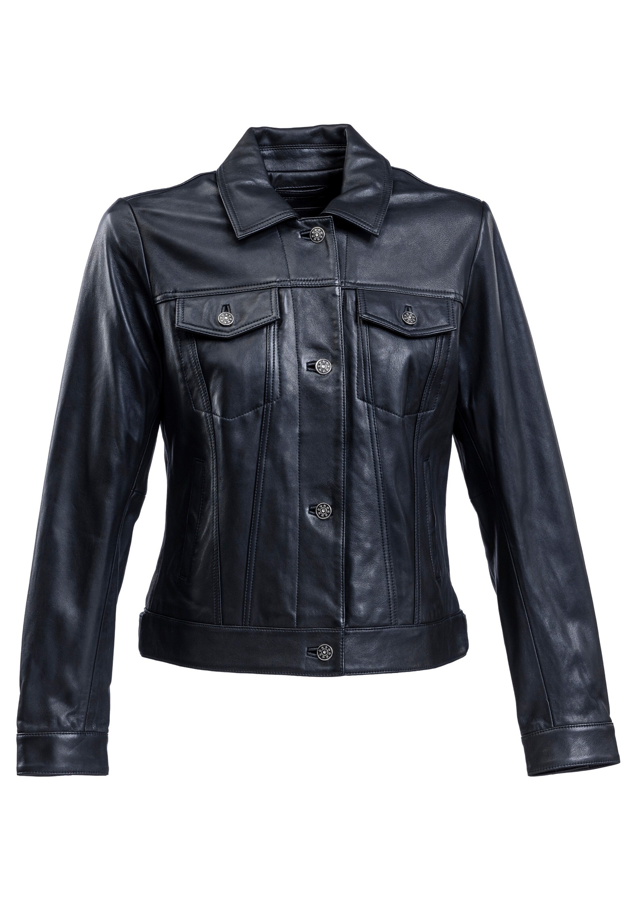 18N62 Tussenjas 'NEBarbados' in Zwart: voorkant