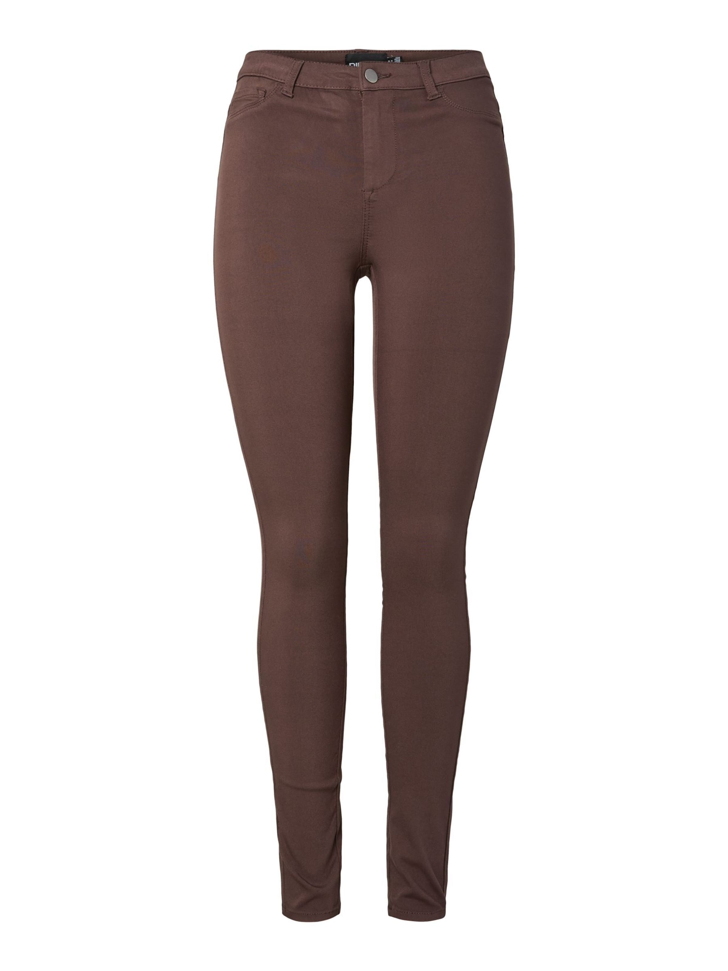 Skinny Jeggings PIECES en marron : devant