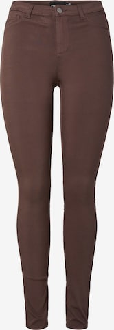 Skinny Jeggings PIECES en marron : devant