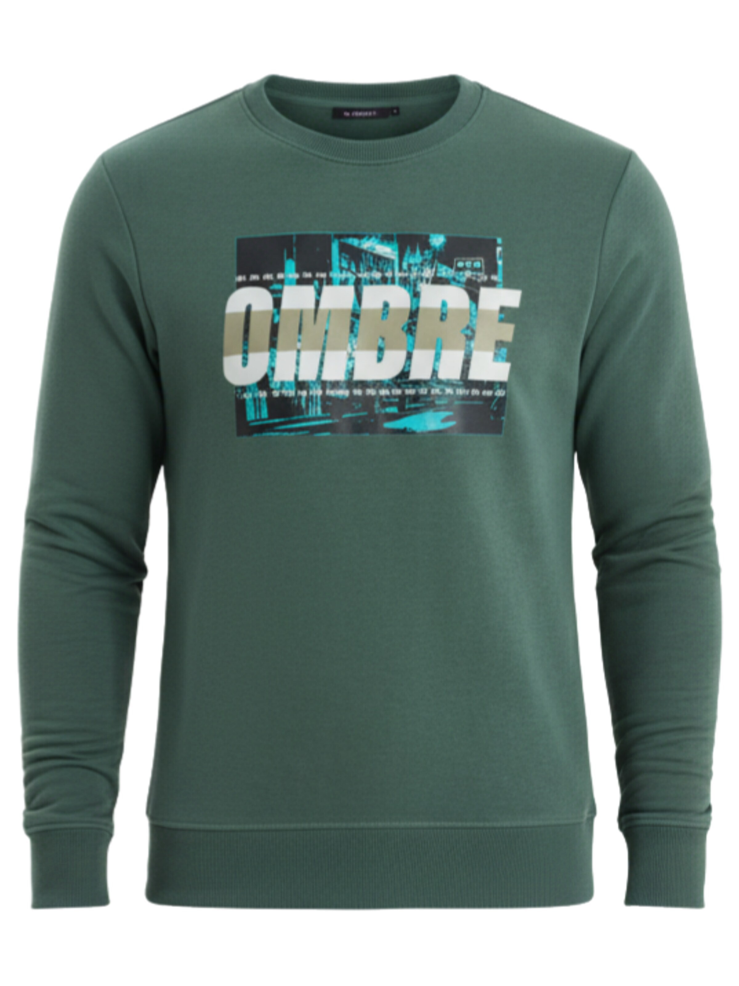 Sweat-shirt Ombre en vert : devant