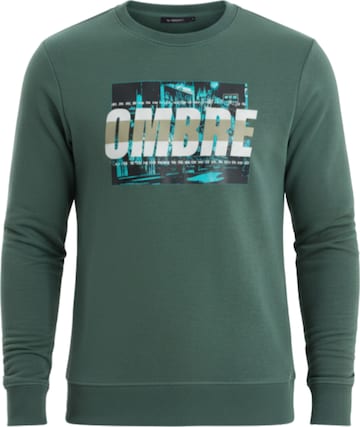 Sweat-shirt Ombre en vert : devant