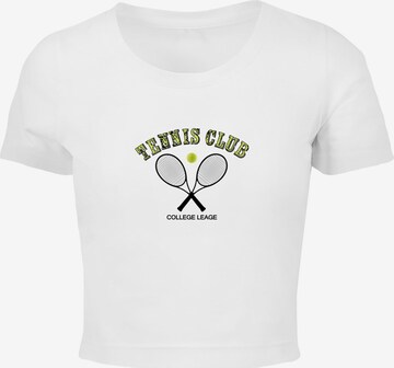 Maglietta 'Tennis Club' di Merchcode in bianco: frontale