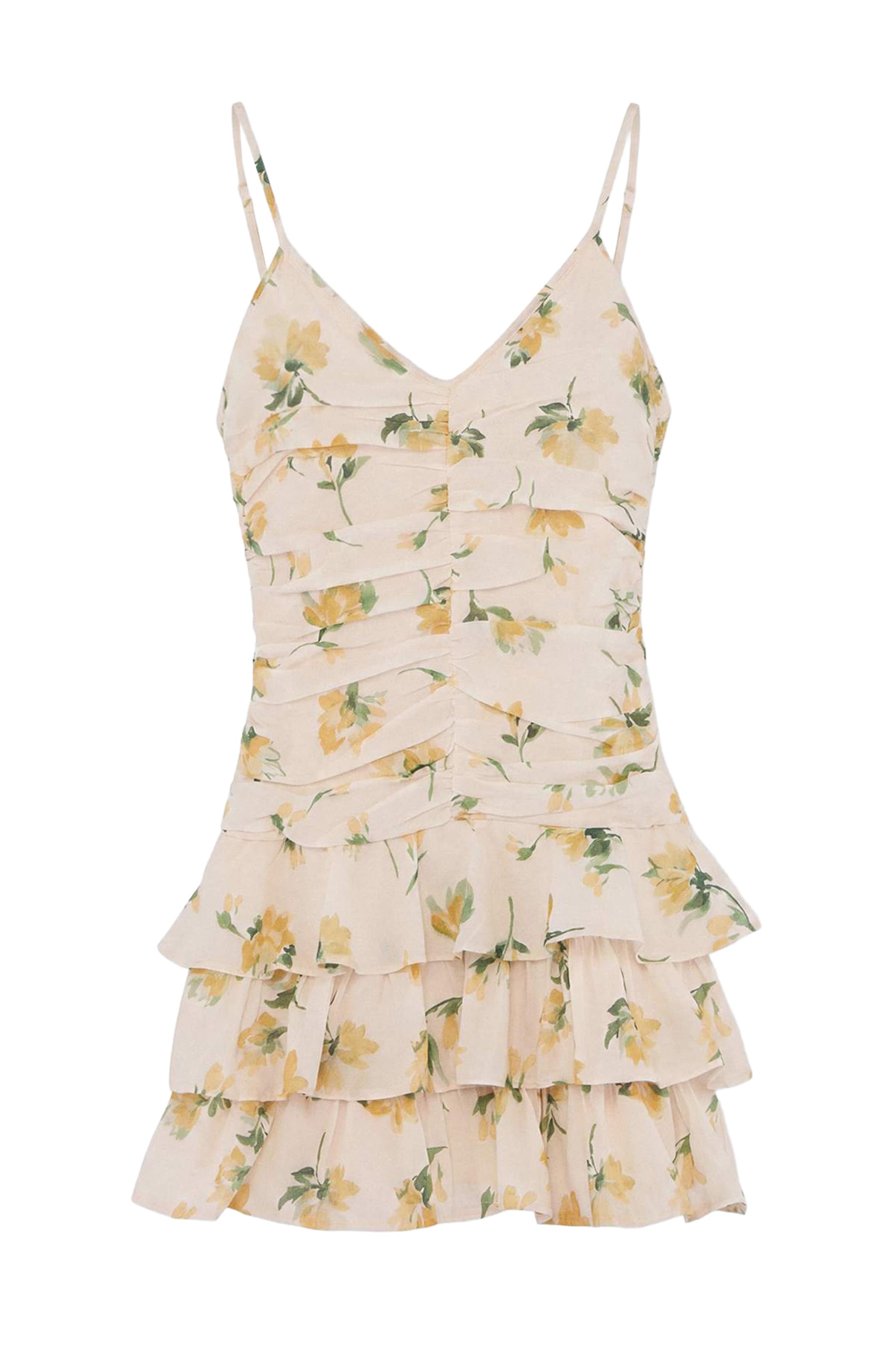 Trendyol Kleid in 34 in ecru / curry / grün, Produktansicht