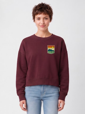 Watapparel Sweatshirt 'Good Vibe' in Rood: voorkant