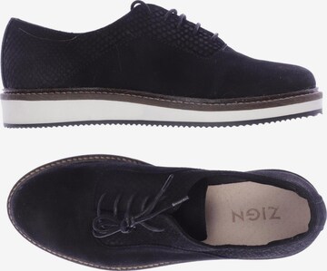 Zign Flats & Loafers in 37 in Black: front