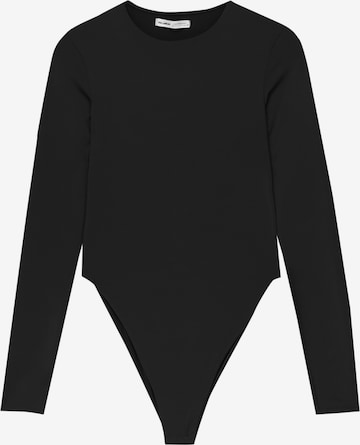 Pull&BearBodi majica - crna boja: prednji dio