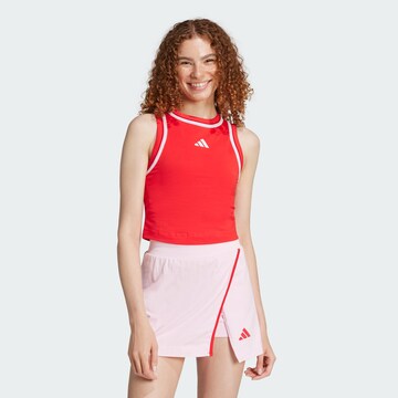 Top sportivo 'Essentials' di ADIDAS SPORTSWEAR in rosso: frontale
