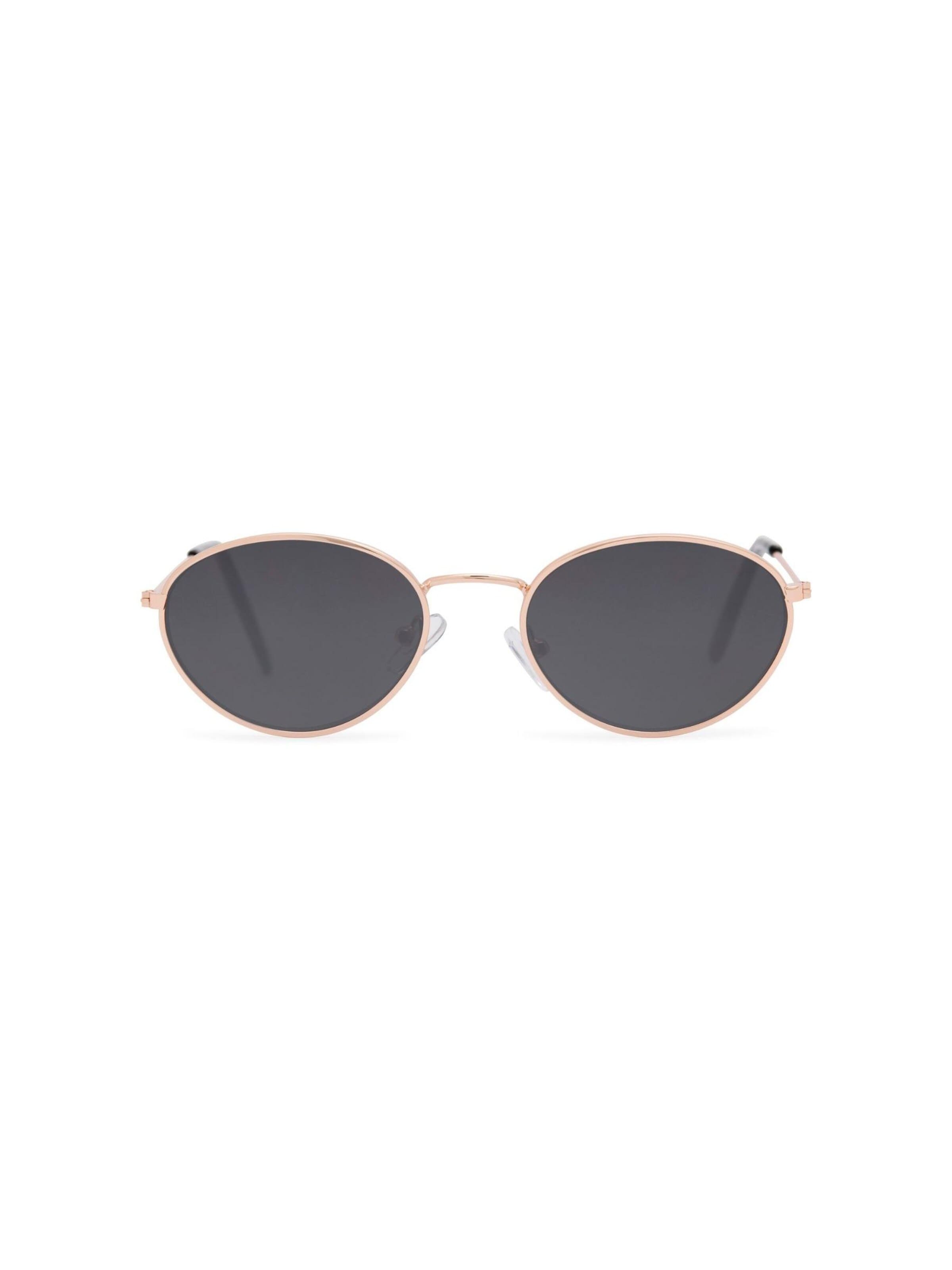 Maxte Sunglasses 'The Aurelia Oval Classic Metal Frame Sunglasses' in Gold: front