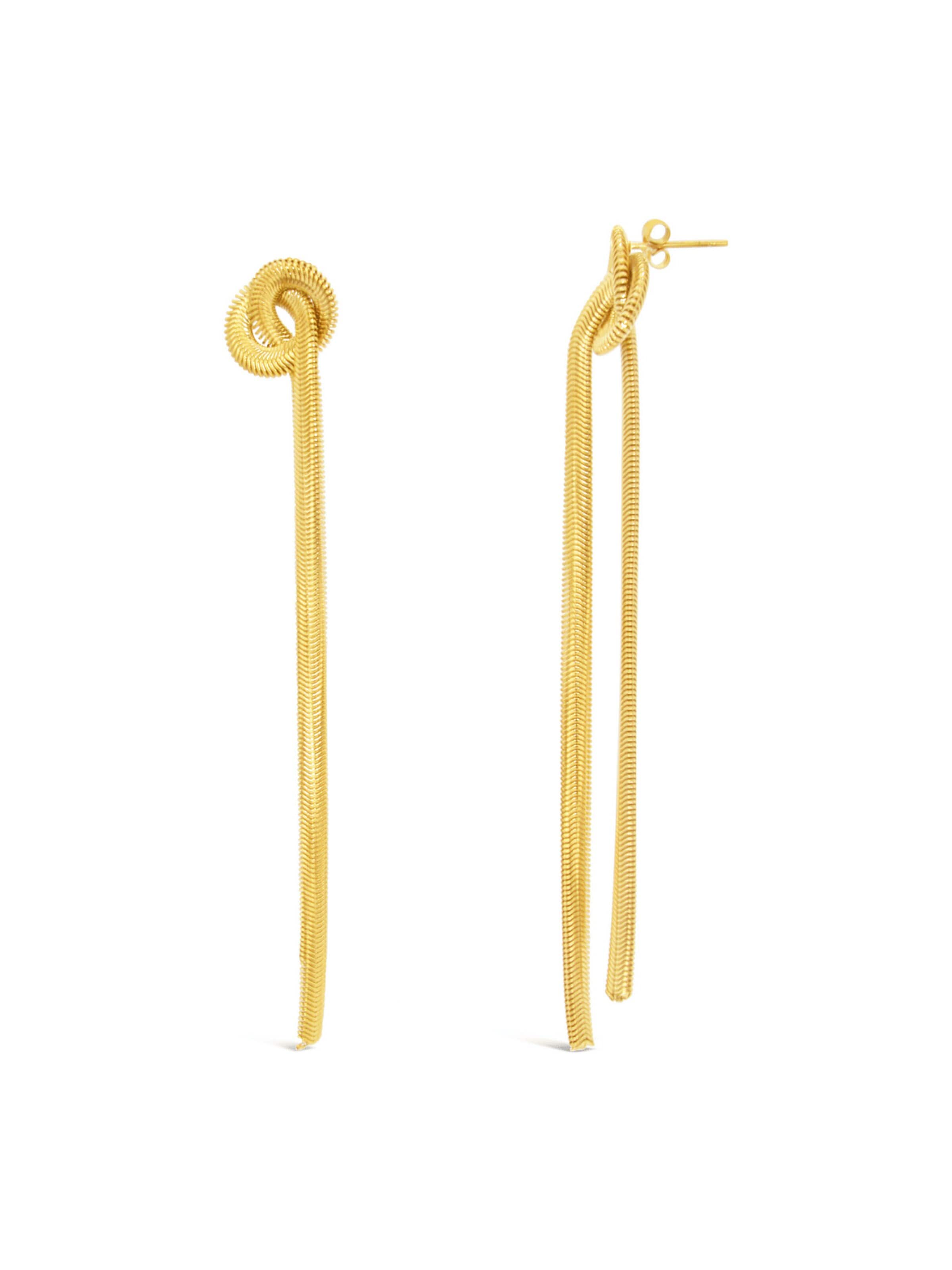 ARS-ARGENTI Ohrringe 'GORDIAN KNOTS'‌‌‌‌‌ in Gold: Vorderseite