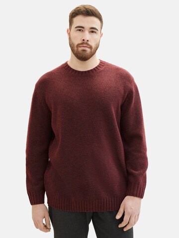 TOM TAILOR Men + Sweater in Red: front