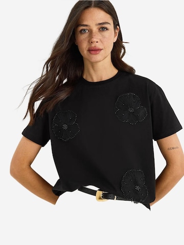 T-shirt Bianco Lucci en noir