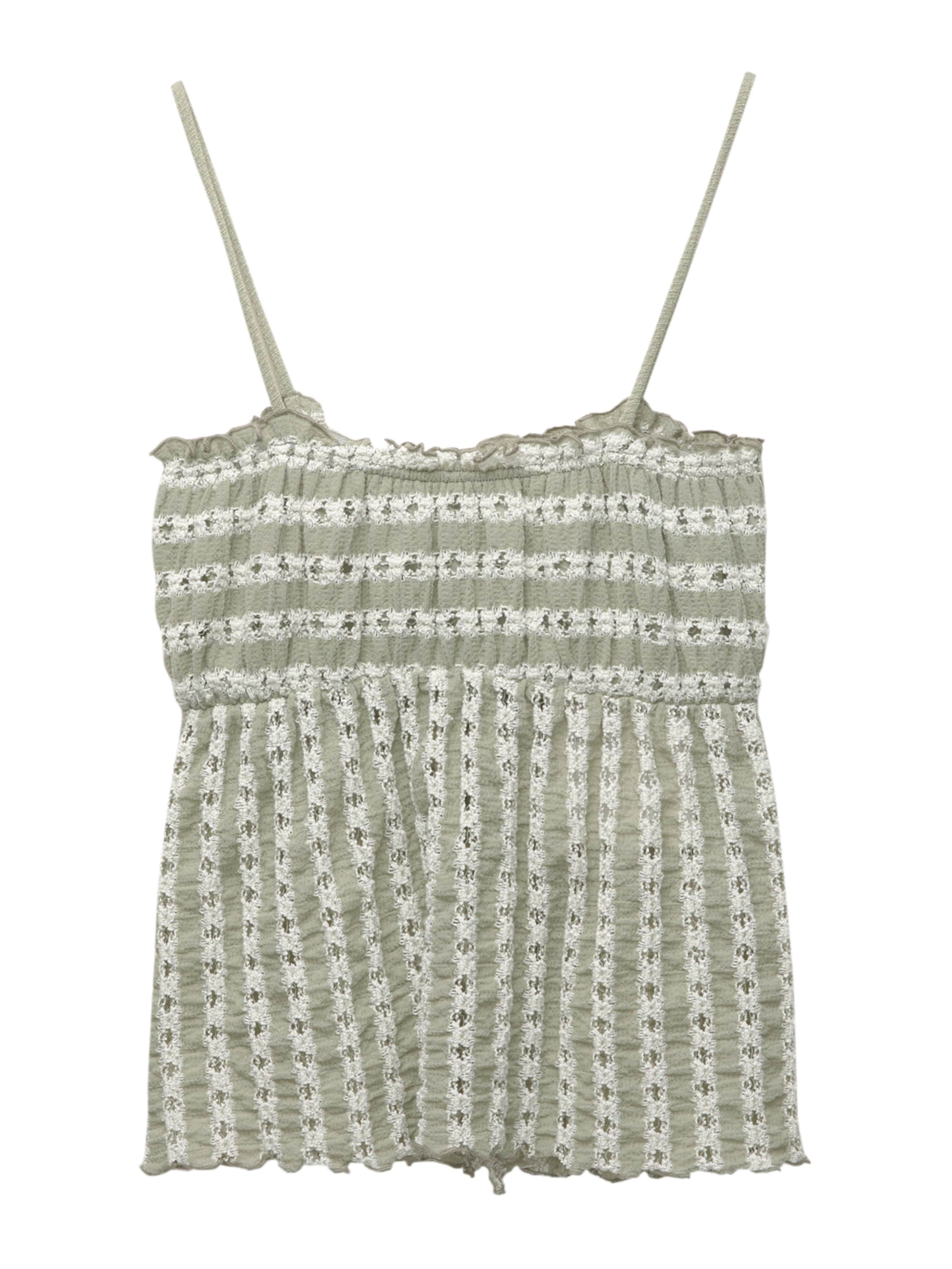 Top di Pull&Bear in verde: frontale