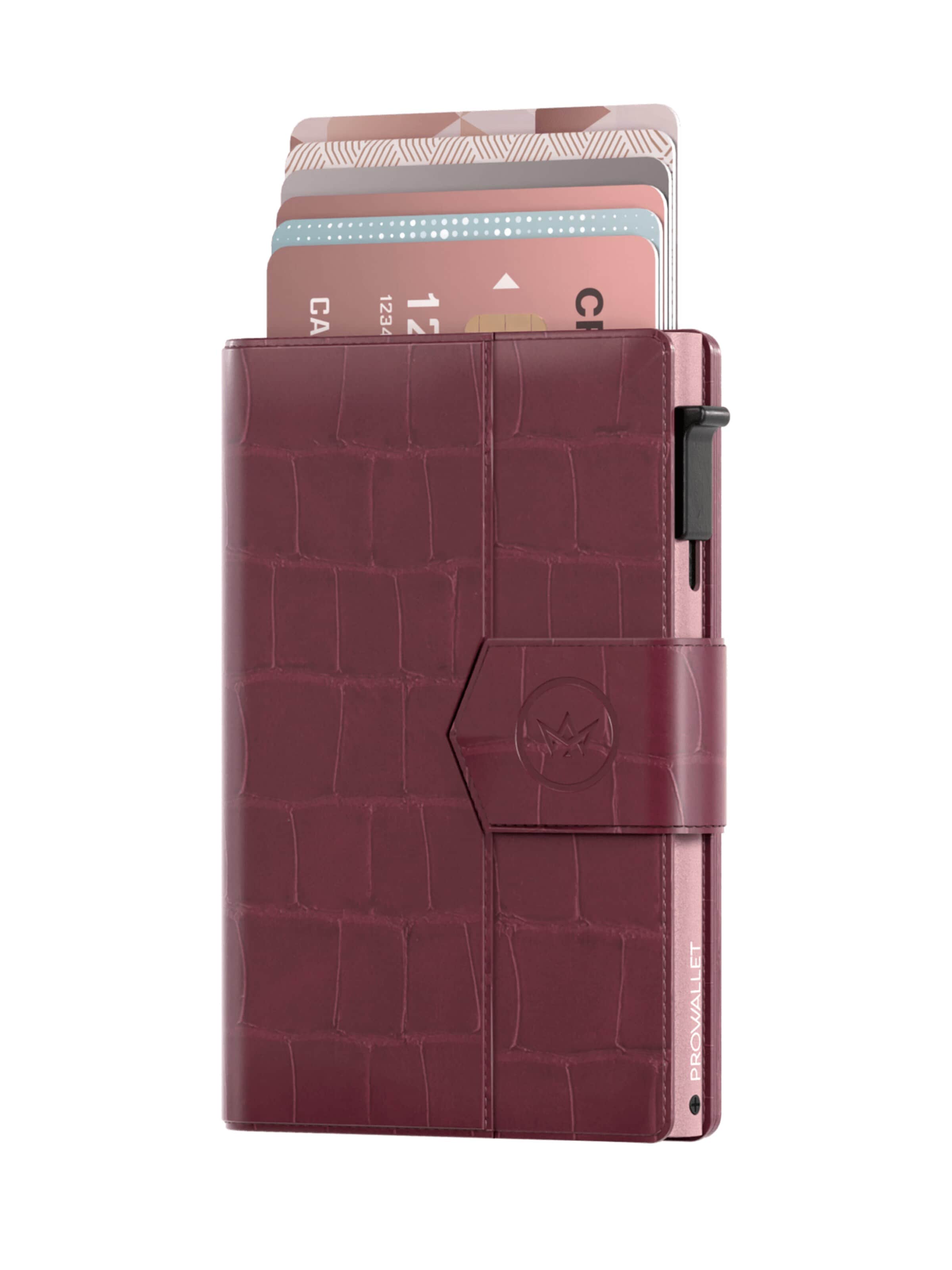 Prowallet Wallet 'Pasjeshouder Plus Croco' in Red: front