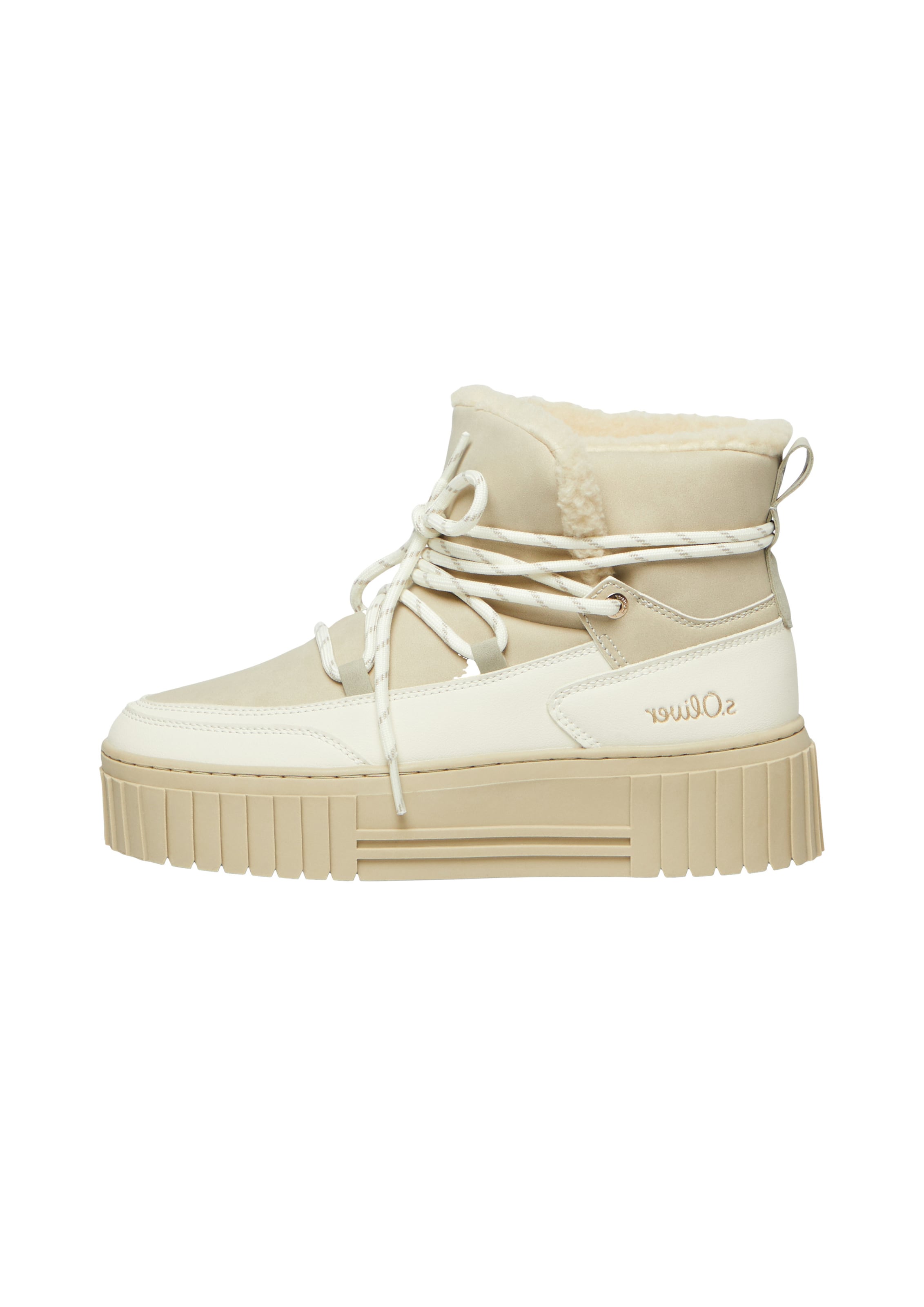 s.Oliver Snowboots in Beige: Vorderseite