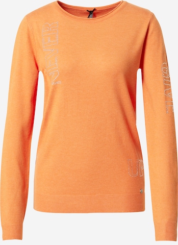 Key Largo Sweter 'NEVER' w kolorze pomarańczowy: przód