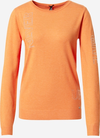 Key Largo Sweater 'NEVER' in Orange: front