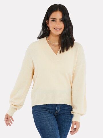 Threadbare Sweater 'Bloom' in Beige: front
