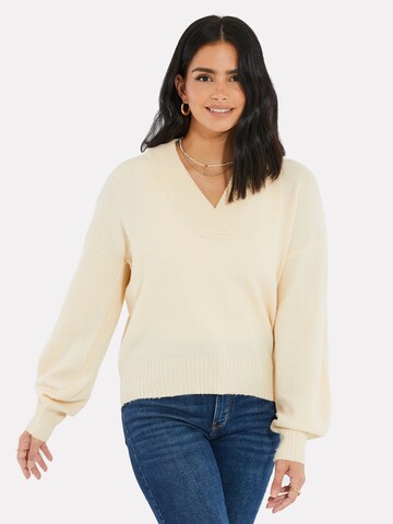 Pullover 'Bloom' di Threadbare in beige: frontale