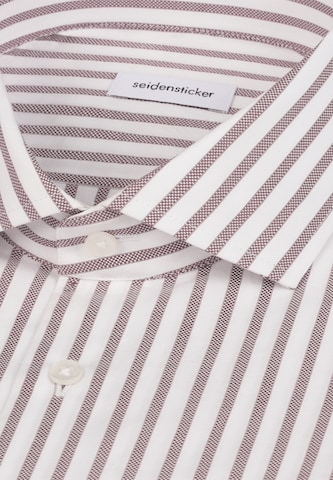 SEIDENSTICKER Regular fit Business shirt in Brown