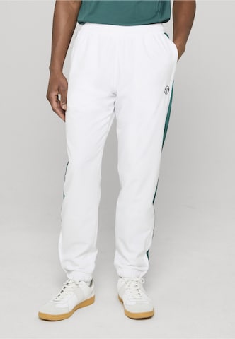 Effilé Pantalon de sport Sergio Tacchini en blanc : devant