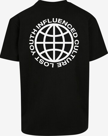 Tricou 'Influenced' de la Lost Youth pe negru