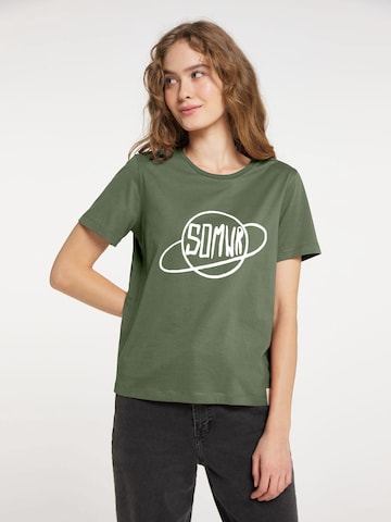 SOMWR Shirt 'THE PLANET#S HERE' in Green